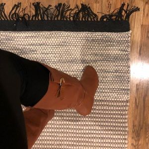 Nine West , camel brown leather , wedge boots